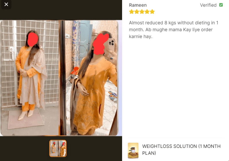 Dr Rubina Fawad One Month Solution